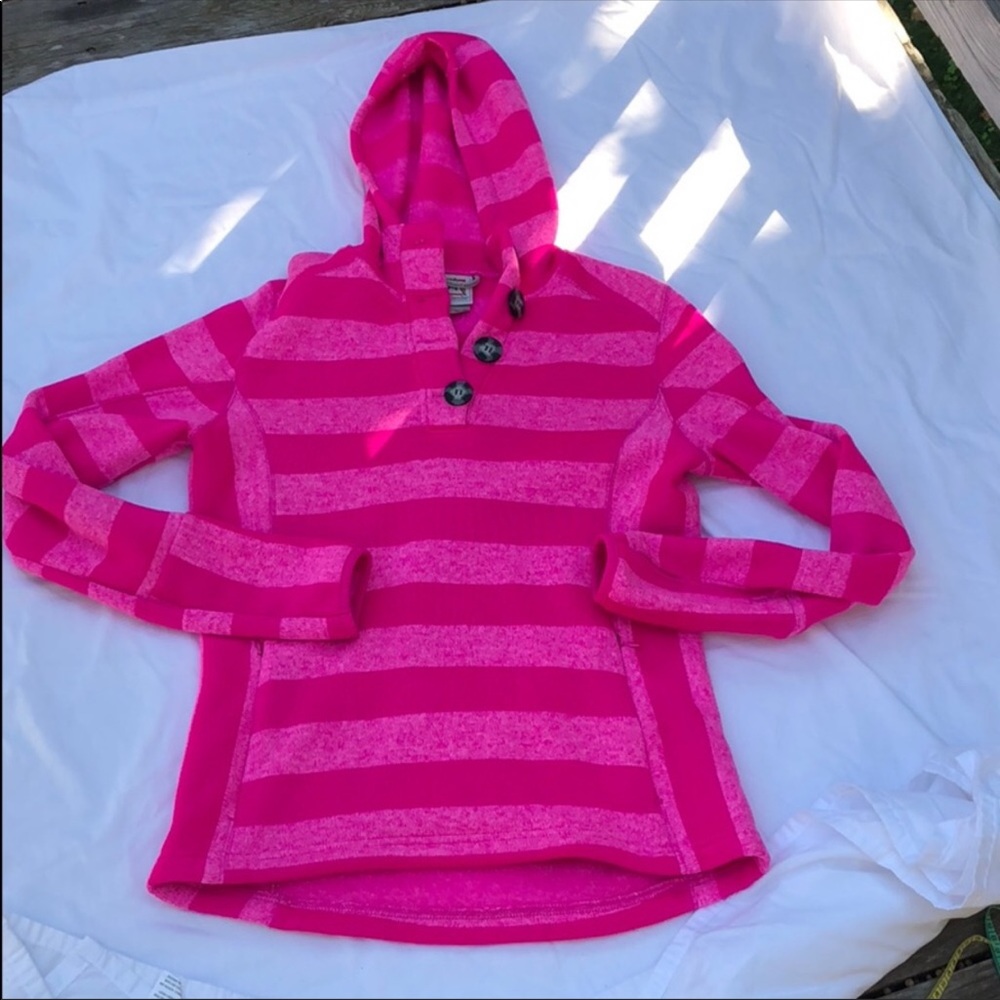 Avalanche pink striped hoodie. Medium.